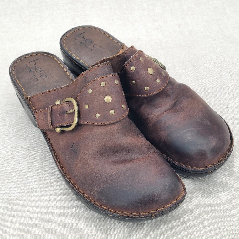 BOC Born Concept Abby Clogs Shoes Dark Brown M/W Womens US 11 / EU 43 Boho EUC
